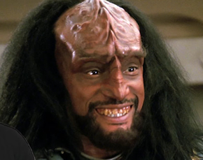 A happy Klingon? Really?